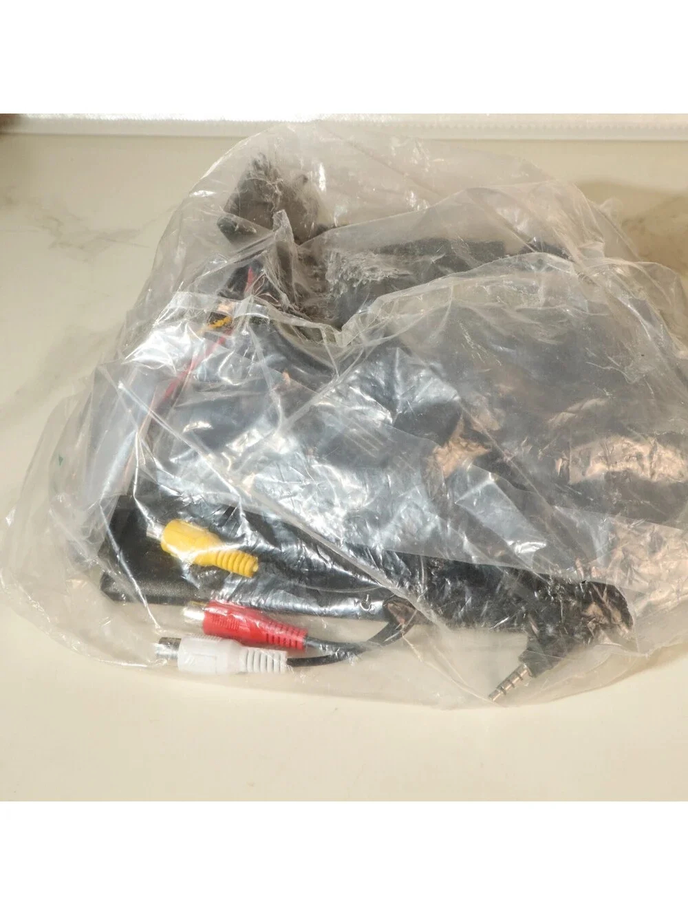 Car LCD Monitor Display with RCA AV Cables and Power Adapter